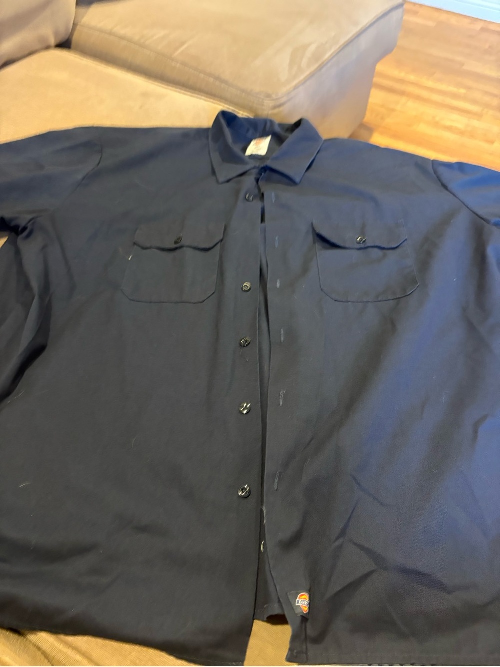 Dickies 3XL Dark Navy Work Shirt with Point Collar